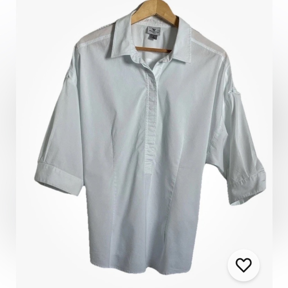 Worthington Stretch White Button Down
Closure Blouse 3/4
Sleeves Collar Size XL